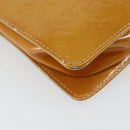 LOUIS VUITTON Monogram Vernis Motto Accessory Pouch Beige M91136 LV Auth 145682-14
