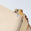 LOUIS VUITTON Monogram Vernis Motto Accessory Pouch Beige M91136 LV Auth 145682-21