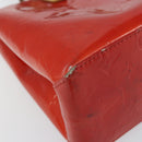 LOUIS VUITTON Monogram Vernis Reade PM Hand Bag Red Rouge M91088 LV Auth 145683-15
