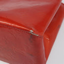 LOUIS VUITTON Monogram Vernis Reade PM Hand Bag Red Rouge M91088 LV Auth 145683-16