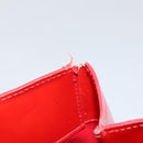 LOUIS VUITTON Monogram Vernis Reade PM Hand Bag Red Rouge M91088 LV Auth 145683-10
