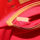 LOUIS VUITTON Monogram Vernis Reade PM Hand Bag Red Rouge M91088 LV Auth 145683-12