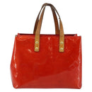 LOUIS VUITTON Monogram Vernis Reade PM Hand Bag Red Rouge M91088 LV Auth 145683-2
