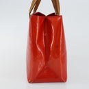 LOUIS VUITTON Monogram Vernis Reade PM Hand Bag Red Rouge M91088 LV Auth 145683-3