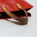LOUIS VUITTON Monogram Vernis Reade PM Hand Bag Red Rouge M91088 LV Auth 145683-8