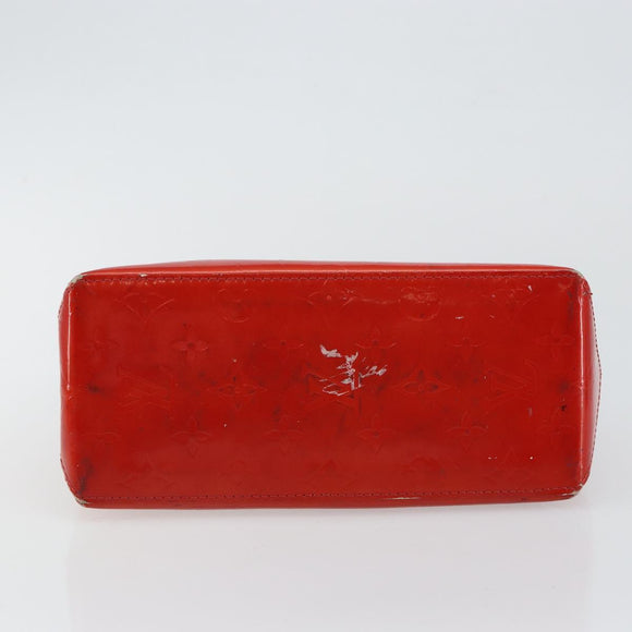 LOUIS VUITTON Monogram Vernis Reade PM Hand Bag Red Rouge M91088 LV Auth 145683