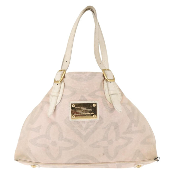 LOUIS VUITTON Cruise Line Taicienne PM Bag Canvas Pink M95672 LV Auth 145691