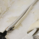 CHANEL Paris Biarritz MM Tote Bag Coated Canvas White Silver CC Auth 145693-9