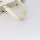 CHANEL Paris Biarritz MM Tote Bag Coated Canvas White Silver CC Auth 145693-7