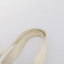 CHANEL Paris Biarritz MM Tote Bag Coated Canvas White Silver CC Auth 145693-14