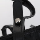 CHANEL Paris Biarritz GM Tote Bag Coated Canvas Black Silver CC Auth 145694-19