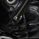 CHANEL Paris Biarritz GM Tote Bag Coated Canvas Black Silver CC Auth 145694-9