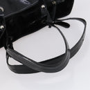 CHANEL Paris Biarritz GM Tote Bag Coated Canvas Black Silver CC Auth 145694-6