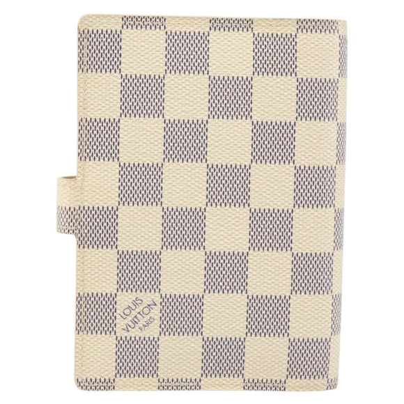 LOUIS VUITTON Damier Azur Agenda PM Day Planner Cover R20706 LV Auth 145698