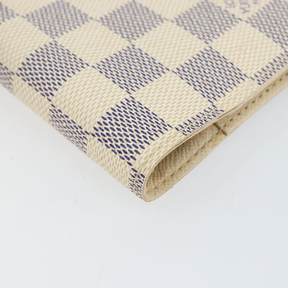 LOUIS VUITTON Damier Azur Agenda PM Day Planner Cover R20706 LV Auth 145698