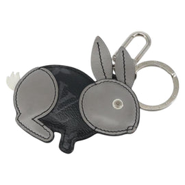 LOUIS VUITTON Monogram Eclipse Porte Cles Animal Rabbit Charm M63224 Auth 145705