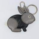 LOUIS VUITTON Monogram Eclipse Porte Cles Animal Rabbit Charm M63224 Auth 145705-4