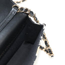 CHANEL Chain Checkered Flag Matelasse Bag Satin Beige Gold CC Auth 145708A-22