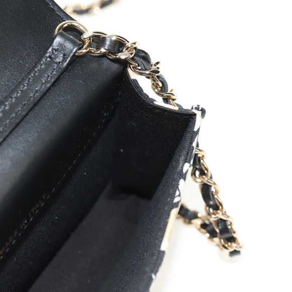 CHANEL Chain Checkered Flag Matelasse Bag Satin Beige Gold CC Auth 145708A