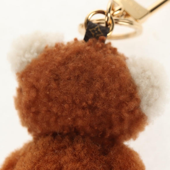 LOUIS VUITTON Porte Cles LV Teddy Bear Key Holder Mohair M69854 Auth 145710SAM