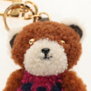 LOUIS VUITTON Porte Cles LV Teddy Bear Key Holder Mohair M69854 Auth 145710SAM-4