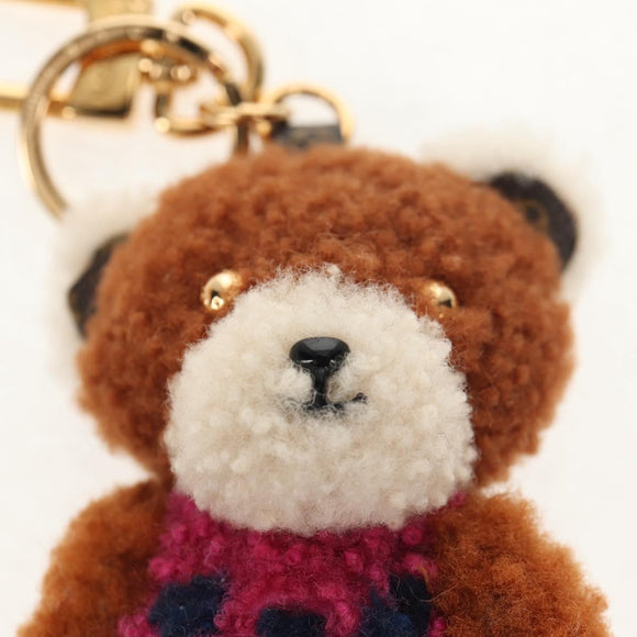 LOUIS VUITTON Porte Cles LV Teddy Bear Key Holder Mohair M69854 Auth 145710SAM