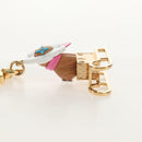 LOUIS VUITTON Porte Cles Petula Red Key Holder metal Gold M01437 Auth 145711SAM-9