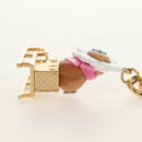 LOUIS VUITTON Porte Cles Petula Red Key Holder metal Gold M01437 Auth 145711SAM-10