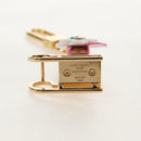 LOUIS VUITTON Porte Cles Petula Red Key Holder metal Gold M01437 Auth 145711SAM-15