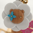 LOUIS VUITTON Porte Cles Petula Red Key Holder metal Gold M01437 Auth 145711SAM-16