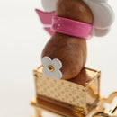 LOUIS VUITTON Porte Cles Petula Red Key Holder metal Gold M01437 Auth 145711SAM-18