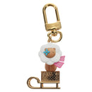 LOUIS VUITTON Porte Cles Petula Red Key Holder metal Gold M01437 Auth 145711SAM-13