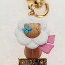 LOUIS VUITTON Porte Cles Petula Red Key Holder metal Gold M01437 Auth 145711SAM-3