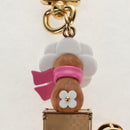 LOUIS VUITTON Porte Cles Petula Red Key Holder metal Gold M01437 Auth 145711SAM-7