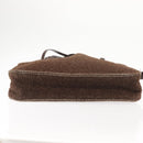 CHANEL Tote Bag Wool Brown CC Auth 145717-10