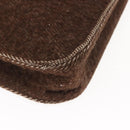 CHANEL Tote Bag Wool Brown CC Auth 145717-11