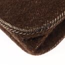 CHANEL Tote Bag Wool Brown CC Auth 145717-14