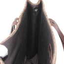 CHANEL Tote Bag Wool Brown CC Auth 145717-19