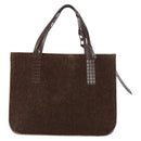 CHANEL Tote Tas Wol Bruin CC Auth 145717-13