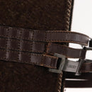 CHANEL Tote Bag Wool Brown CC Auth 145717-9