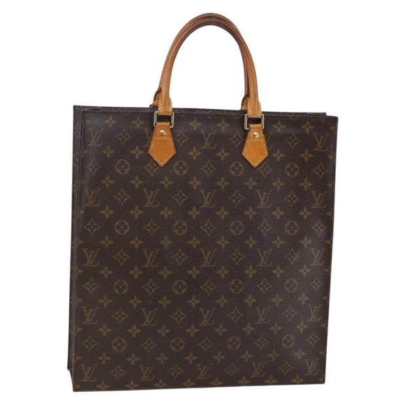 LOUIS VUITTON Monogram Sac Plat Hand Bag M51140 LV Auth 145748