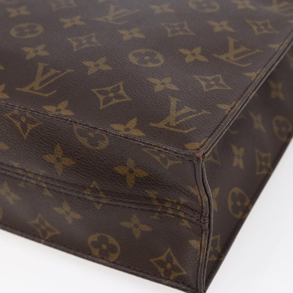 LOUIS VUITTON Monogram Sac Plat Hand Bag M51140 LV Auth 145748