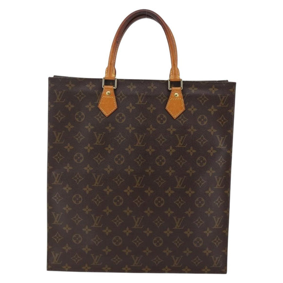 LOUIS VUITTON Monogram Sac Plat Hand Bag M51140 LV Auth 145748