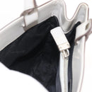 Salvatore Ferragamo Gancini Tote Bag Leather Beige Silver Auth 145755-20