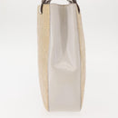 Salvatore Ferragamo Gancini Tote Bag Leather Beige Silver Auth 145755-4