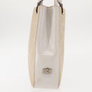 Salvatore Ferragamo Gancini Tote Bag Leather Beige Silver Auth 145755-5
