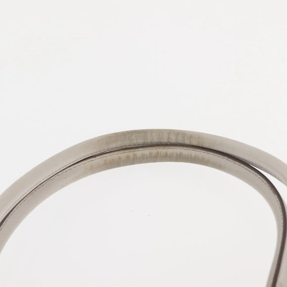 Salvatore Ferragamo Gancini Tote Bag Leather Beige Silver Auth 145755