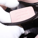 Salvatore Ferragamo Gancini Chain Shoulder Bag Leather Beige Gold Auth 145757-12