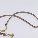 Salvatore Ferragamo Gancini Chain Shoulder Bag Leather Beige Gold Auth 145757-14