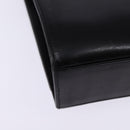 Salvatore Ferragamo Gancini Shoulder Bag Leather Black Gold Auth 145758-15